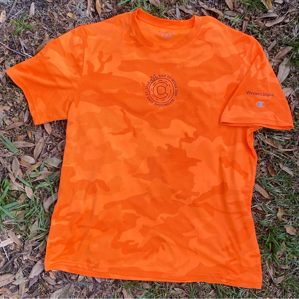 Champion Performance Bike To Work Day - Wednesday, June 27, 2018 XL Orange Camo